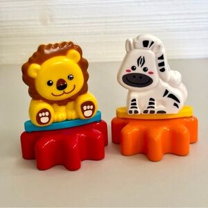 Vtech Gear Zooz Toy Replacement Parts Lion & Zebra Animal Gear Figures